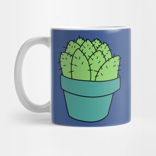 Green-Blue Potted Succulent Mug